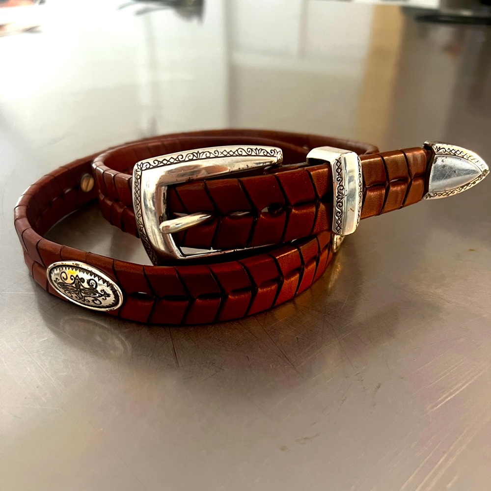 Brighton Leather Belt - size medium